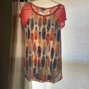 Boho feather T-shirt